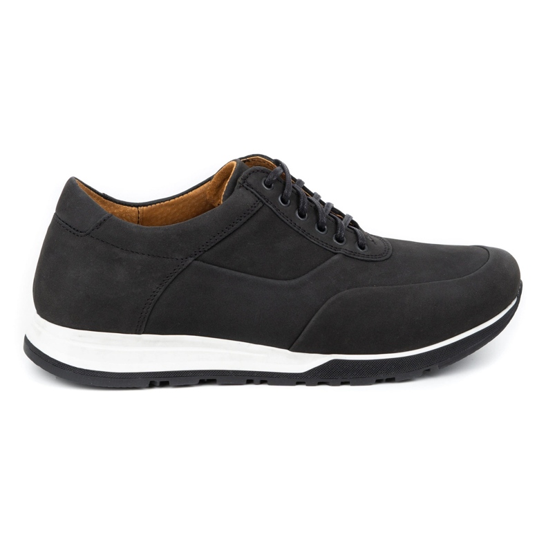 Olivier Zapato casual hombre piel 902KNT nubuck negro