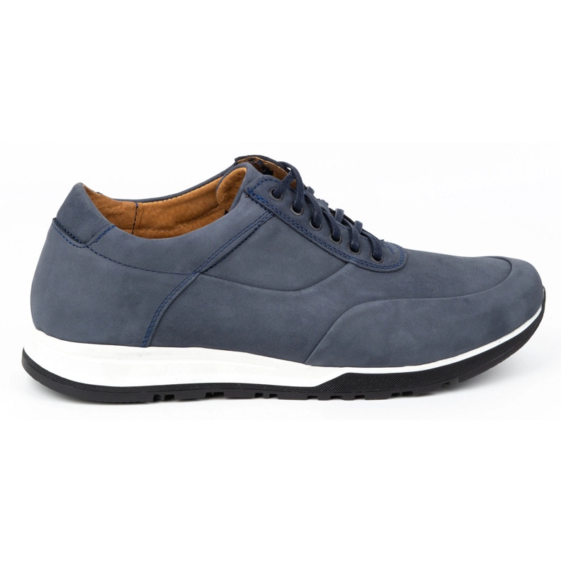 Olivier Zapato casual hombre piel 902KNT nubuck azul marino