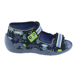Pantuflas infantiles befado con velcro 250P097 azul marino