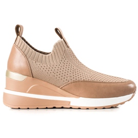 Serpientes textiles en la cuña VINCEZA beige