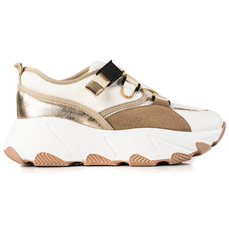 W. Potocki Zapatillas Deportivas Con Hebilla Potocki beige blanco dorado