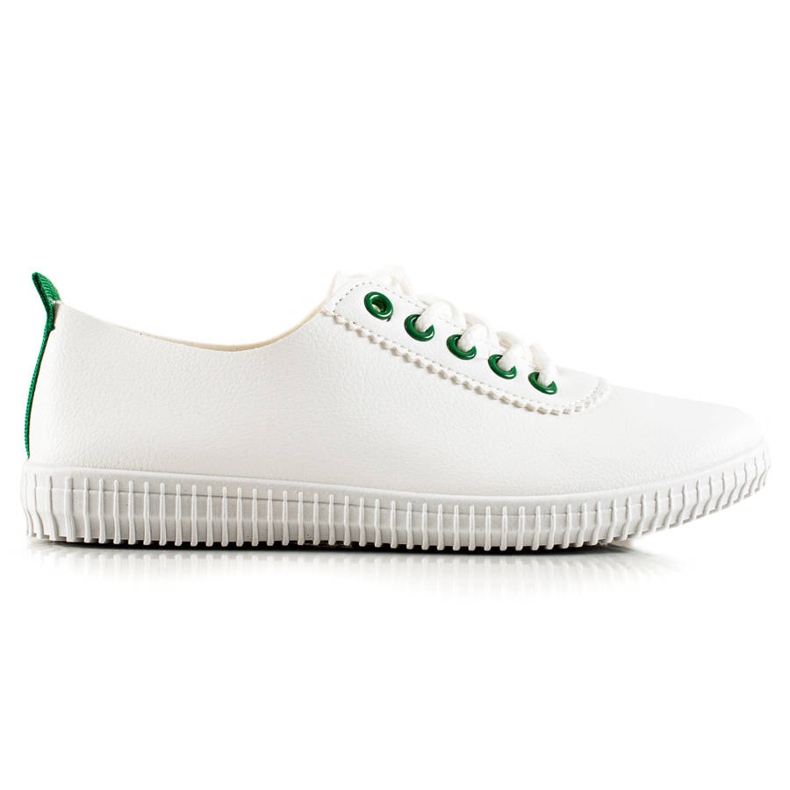 TRENDI Zapatillas bajas con cuero ecológico blanco TRENDI Zapatillas bajas con cuero ecológico blanco
