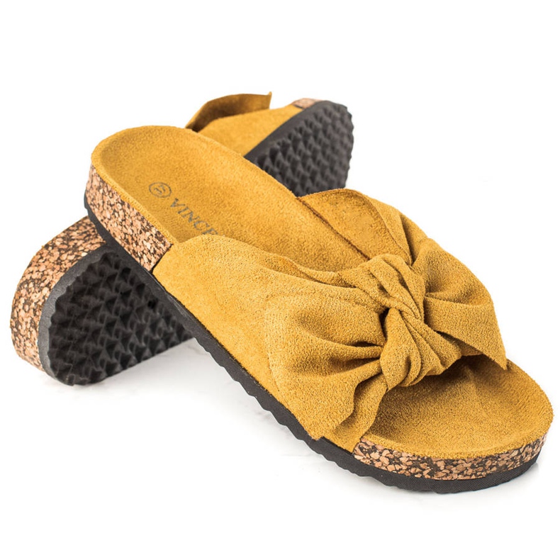 Cómodas chanclas vinceza casual amarillo