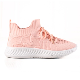 TRENDI Zapatos deportivos cómodos rosa