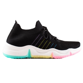 TRENDI Zapatos deportivos en una plataforma colorida negro