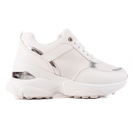 Diamantique Zapatillas con estilo en la plataforma blanco