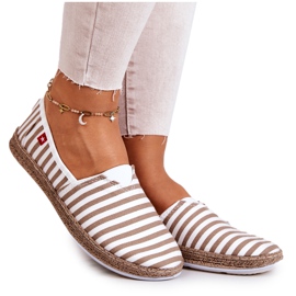 Alpargatas Mujer Big Star Slip-on Stripes FF276029 Beige blanco