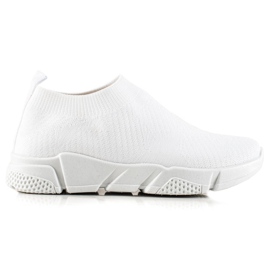 SUPER COOL Cómodos zapatos deportivos sin cordones blanco