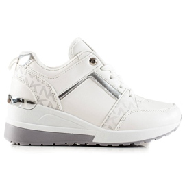 TRENDI Zapatillas de cuña con estilo blanco