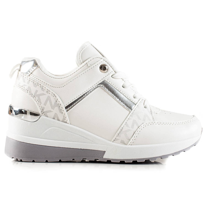 TRENDI Zapatillas de cuña con estilo blanco TRENDI Zapatillas de cuña con estilo blanco