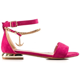 Sandalias Con Cadena Decorativa VINCEZA rosa
