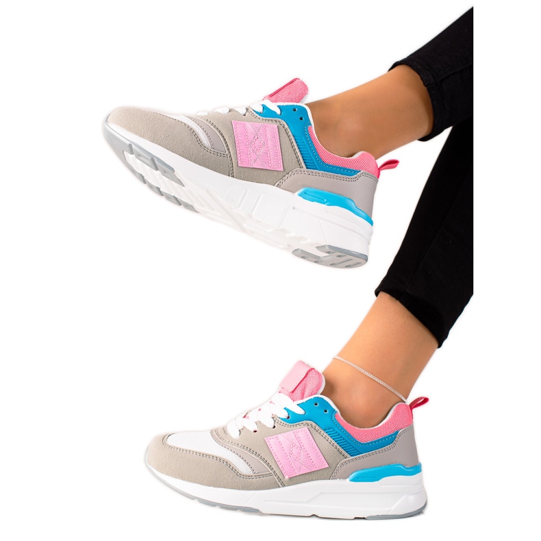 TRENDI Calzado deportivo casual beige multicolor