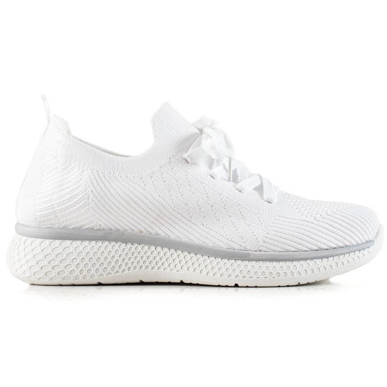 TRENDI Deportivas blancas con cordones blanco