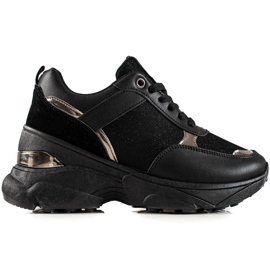 Diamantique Zapatillas con estilo en la plataforma negro Diamantique Zapatillas con estilo en la plataforma negro