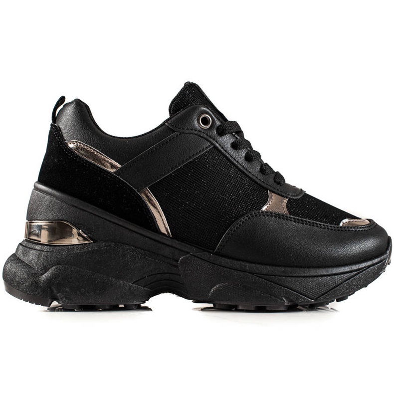 Diamantique Zapatillas con estilo en la plataforma negro