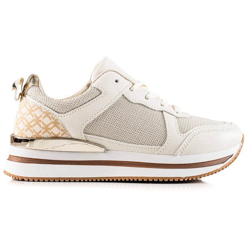 Diamantique Zapatillas beige con malla