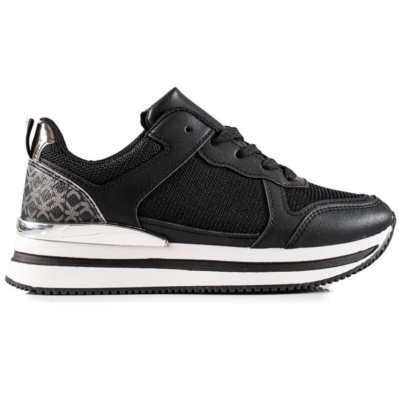 Diamantique Zapatillas negras con malla negro