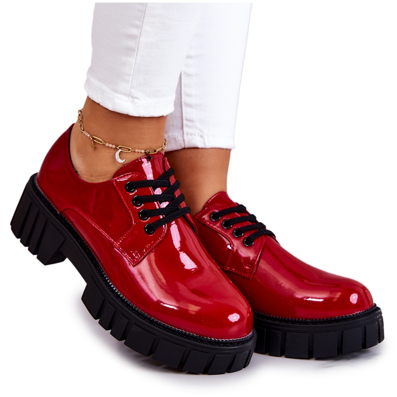 Zapatos Lacados de Moda La.Fi Rojo Hallie