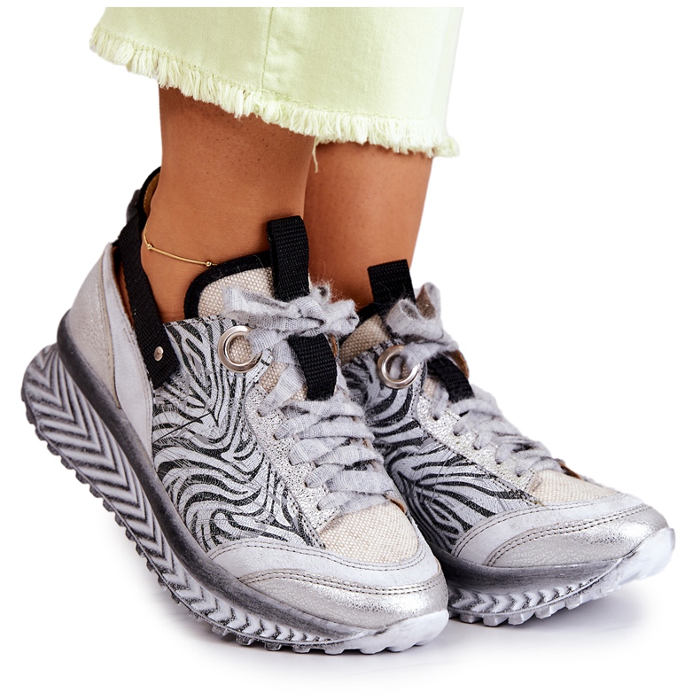 Zapatillas Mujer Cuero Maciejka 04916-03 Gris