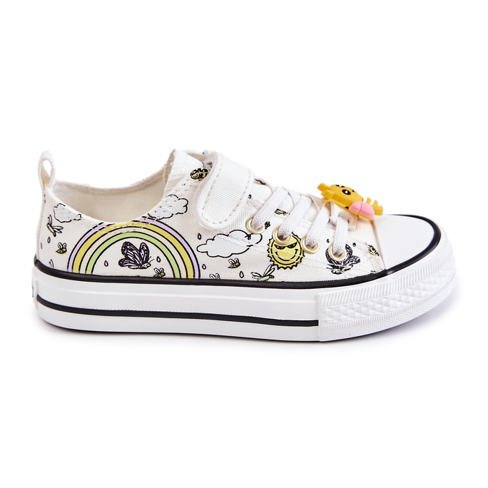 Vinceza Deportivas Infantiles Con Velcro Estampado Cordón Blanco
