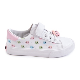 Vinceza Deportivas Infantiles De Piel Con Estampado Velcro Blanco Bonnie