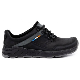 Olivier Zapatos trekking hombre piel 292GT negro