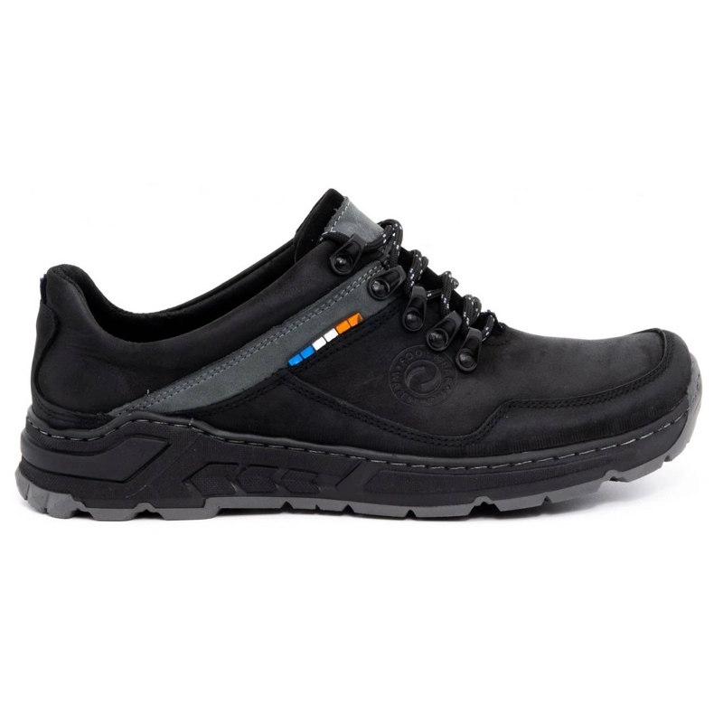 Olivier Zapatos trekking hombre piel 292GT negro