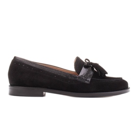 Marco Shoes Mocasines con flecos decorativos negro