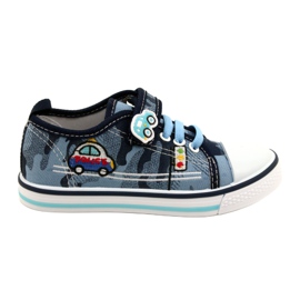 American Club Zapatillas americanas zapatos para niños inserto de cuero TEN54 / 22 Moro ['azul marino'] azul