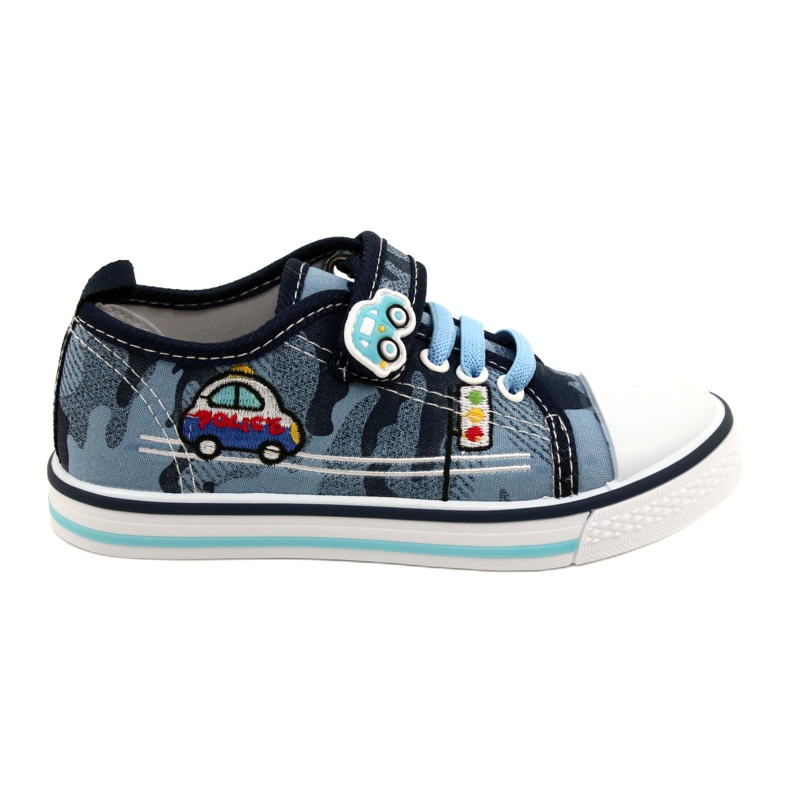 American Club Zapatillas americanas zapatos para niños inserto de cuero TEN54 / 22 Moro ['azul marino'] azul