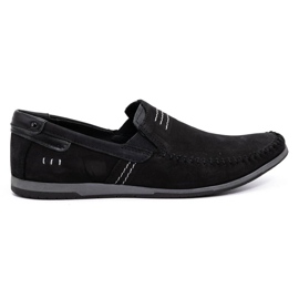 KOMODO Mocasines hombre piel 876 ante negro