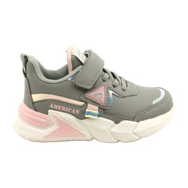 American Club Zapatos deportivos de velcro con holograma AA24/22 Gray gris