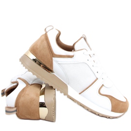Deportivas Montse Caqui beige blanco