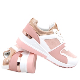 Deportivas cuña Adan Pink rosado multicolor