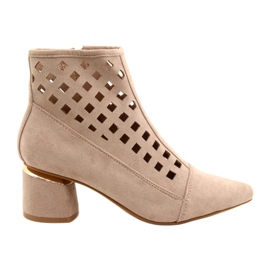 M.Daszyński Botas caladas de mujer Daszyński MR2168A-3 ante Beige