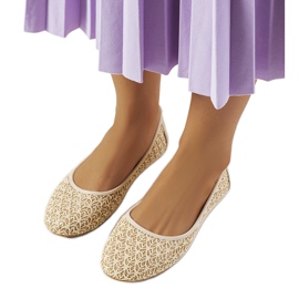 Bailarinas encaje Chuwi beige brillante