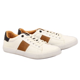 Zapatillas bajas con cuero ecológico Big Star M II174037 blanco marrón Zapatillas bajas con cuero ecológico Big Star M II174037 blanco marrón