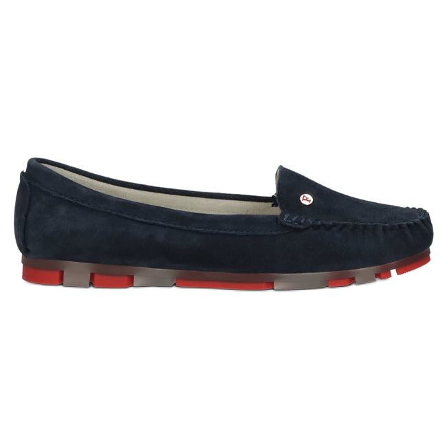 Mocasines en Piel Filippo DP2037/22 NV RD Azul Marino rojo