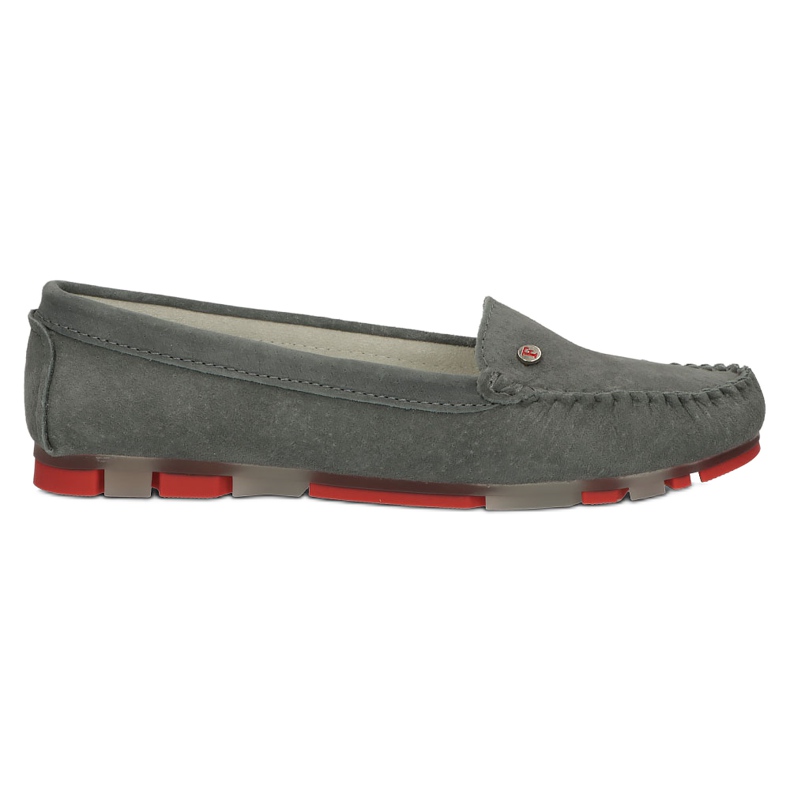 Mocasines de Piel Filippo DP2037/22 GR RD Gris rojo