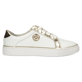 Filippo Zapatillas de cuero con estilo DP3617 / 22 WH blanco