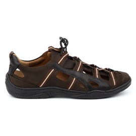 Kampol Zapatos hombre sandalias piel 26KAM marrón Kampol Zapatos hombre sandalias piel 26KAM marrón