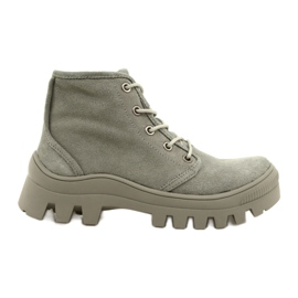 Zapatillas altas de cuero Filippo DPT3523 / 22 GR Gris
