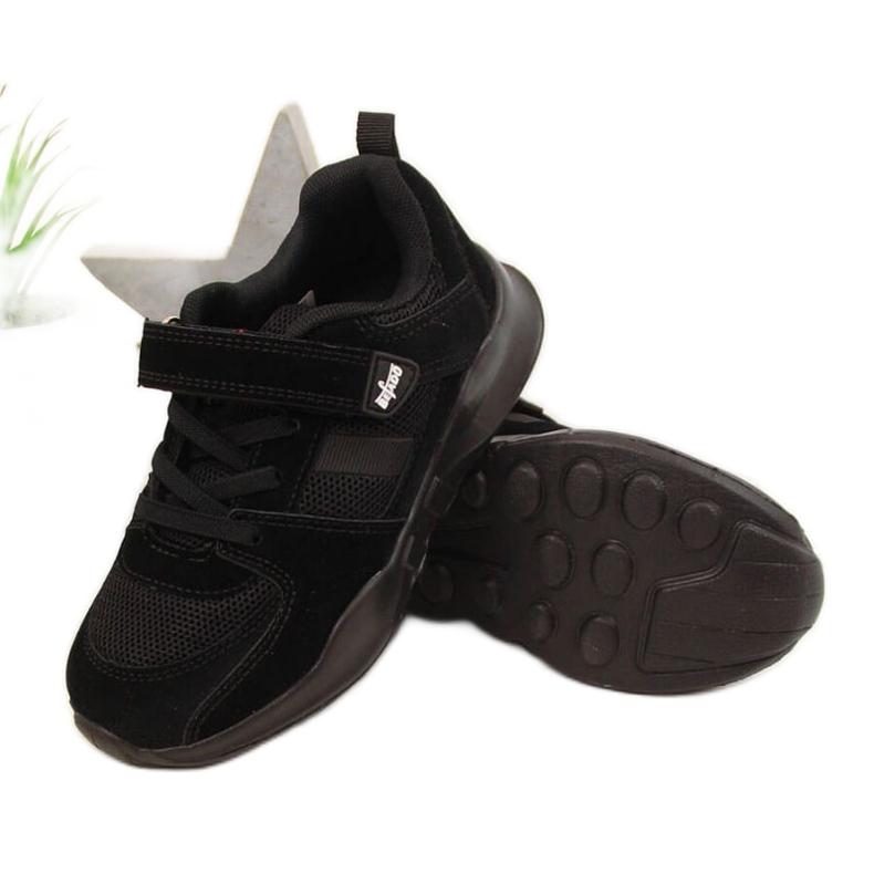 Deportivas negras Befado Jr BEF25A con velcros negro