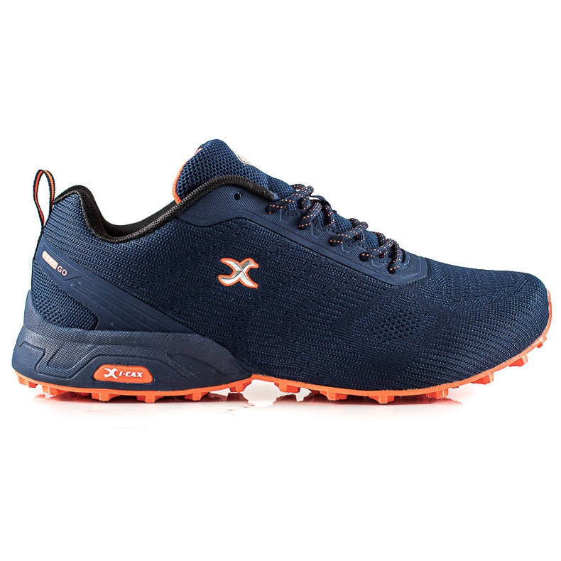 I-CAX Zapatos de trekking cómodos azul marino