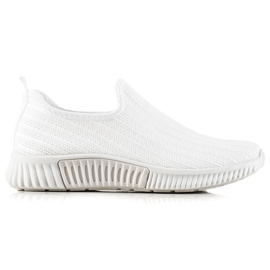 TRENDI Zapatillas cómodas sin cordones blanco