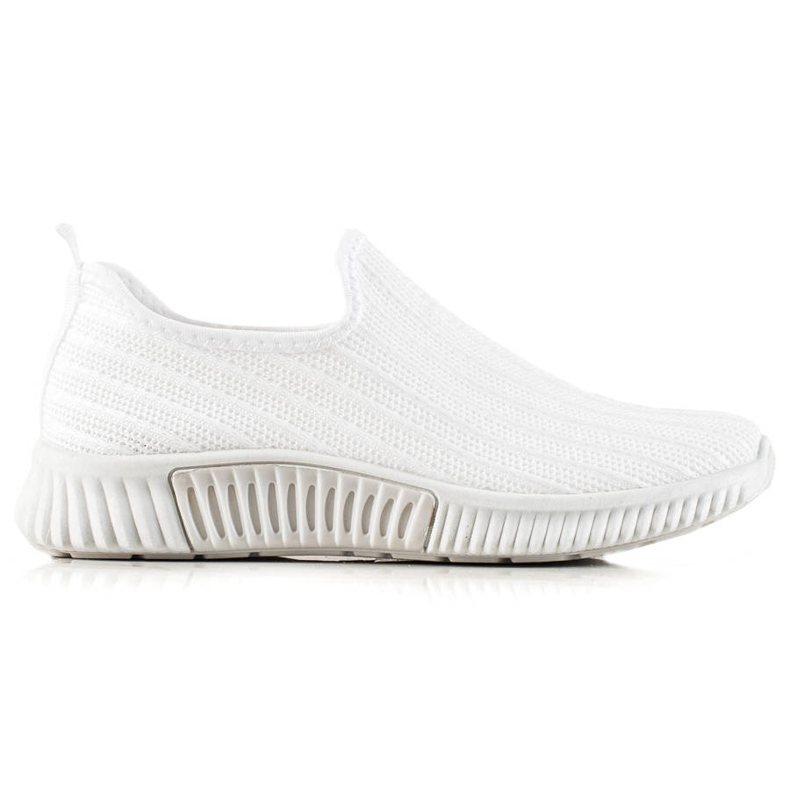 TRENDI Zapatillas cómodas sin cordones blanco