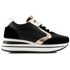 TRENDI Zapatillas con estilo negro TRENDI Zapatillas con estilo negro