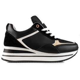 TRENDI Zapatillas con estilo en la plataforma negro
