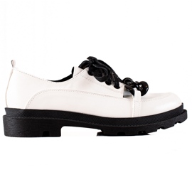 Goodin Zapatos de cordones con adorno blanco