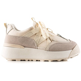 Seastar Zapatillas Atadas En La Plataforma beige